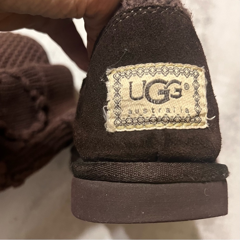 UGG 5879 Classic Argyle Knit Cardi Boot Brown sz 7 - Picture 5 of 7